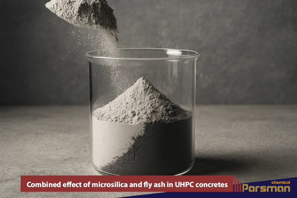 Combined effect of microsilica and fly ash in UHPC concretes