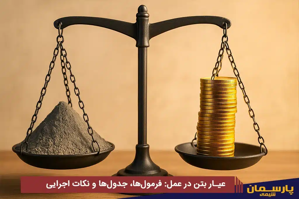 عیار بتن در عمل: فرمول‌ها، جدول‌ها و نکات اجرایی